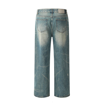 Phantom V Retro Distressed Jeans For Men