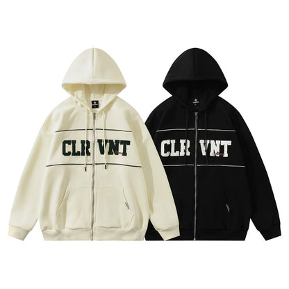 "CYTRUS" Patch Letter Hooded Coat For Men