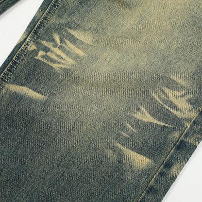 "SUN-STORM" Washed Jeans Men