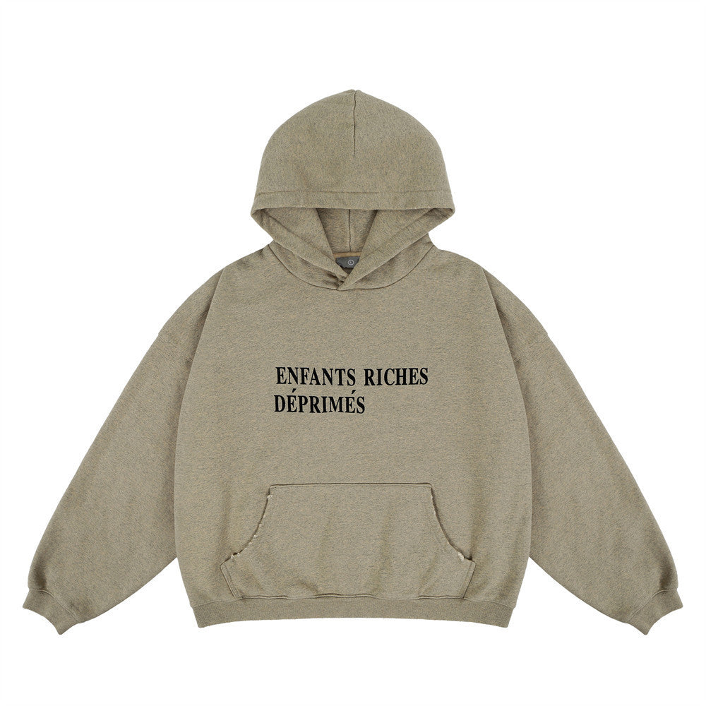 "NEW REALITY" Hooded Fleece Lined Sweater Men