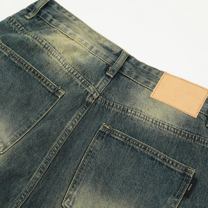 "SUN-STORM" Washed Jeans Men