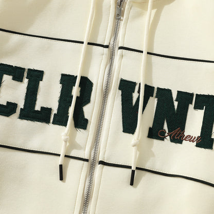 "CYTRUS" Patch Letter Hooded Coat For Men