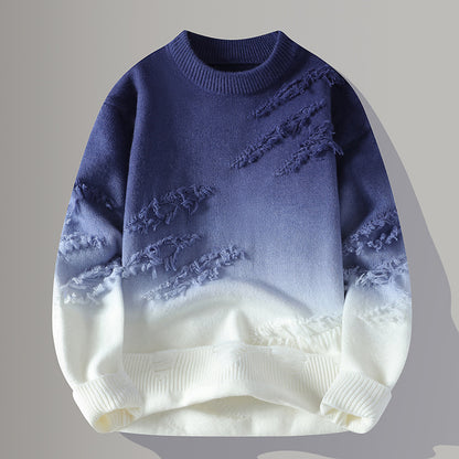 "Eclipsed Edge"Gradient Sweater