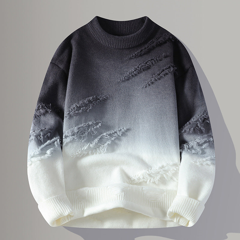 "Eclipsed Edge"Gradient Sweater