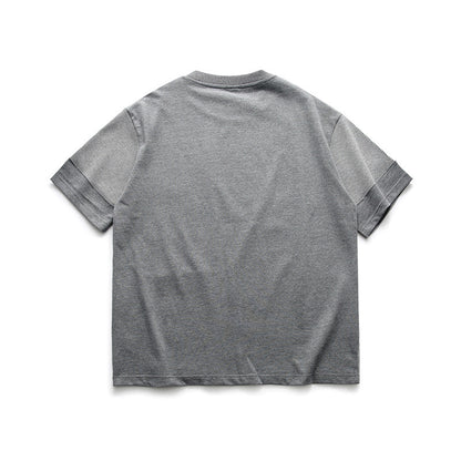 "TWO DIMENSIONS" Loose Round Neck T-shirt Men