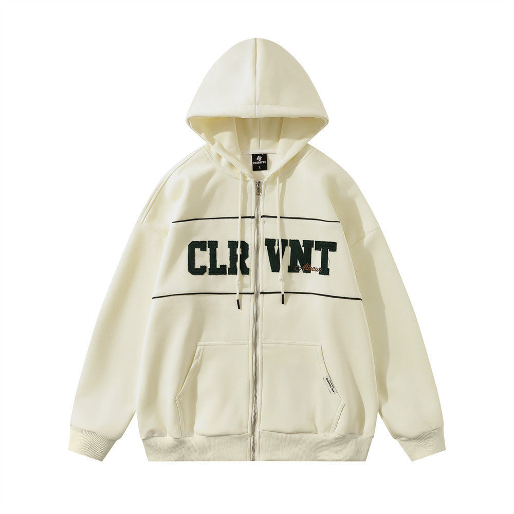 "CYTRUS" Patch Letter Hooded Coat For Men