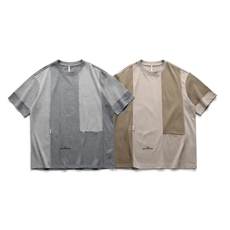 "TWO DIMENSIONS" Loose Round Neck T-shirt Men