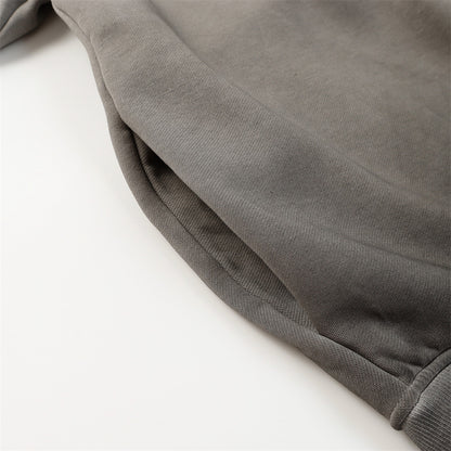 "BEGINNING" Round Neck Fleece-lined Sweater Men